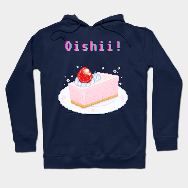 Kawaii Pixel Oishii Dream Dessert (strawberry mousse) Hoodie by OMC Designs